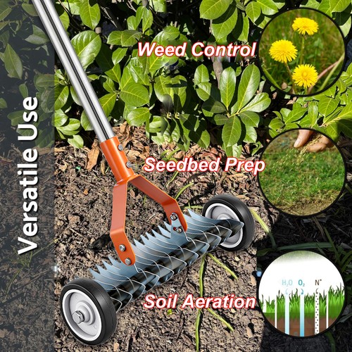 Lawn rolling aerator scarifier - rolling,
