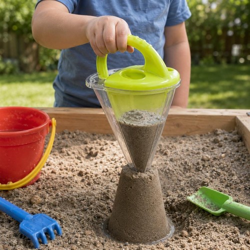 Spilling sand funnel beach toy - spilling,