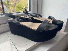 Zara black faux suede/leather