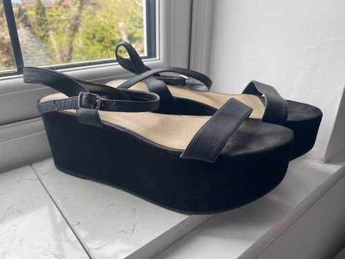 Zara black faux - , suede/leather