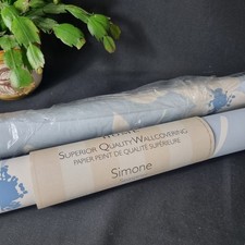 Laura Ashley SEASPRAY SIMONE Wallpaper Floral Blue Two Rolls 10m