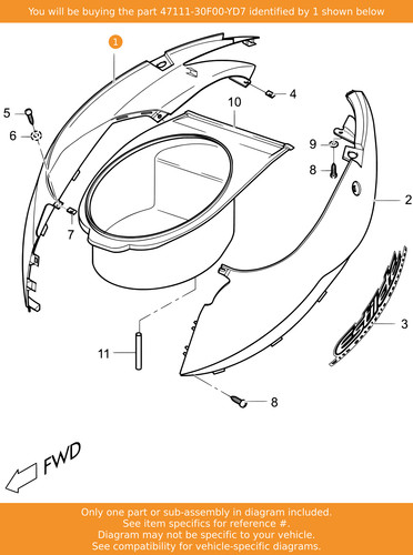 Suzuki cover frame - suzuki, rh