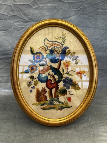 Vintage 1950s crewel - vintage,