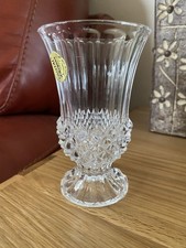 Stunning Vintage 5” Crystal Flower Bud Vase Cristal d' Arques Glass France