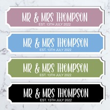 Wooden Wedding Mr & Mrs Street
