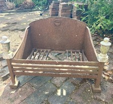 Antique Victorian Cast Iron Fire Grate Basket