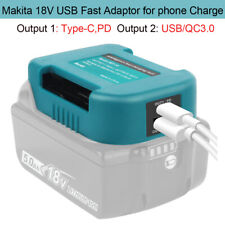 Makita 18V Battery Mount Hanger Shelf Stand Holder with Type-C USB FAST Charging