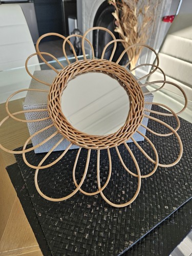 Rattan sunflower mirror for - sunflower,