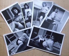 Smiling Pretty Directoire Knickers Model. Set of 6 x 1960's photos.  (S)