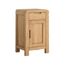 Oakmoor Telephone Table – Narrow Solid Oak 40cm Unit with Drawer & Cupboard