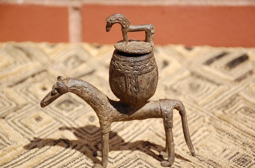Lobi bronze horse - bronze, burkina