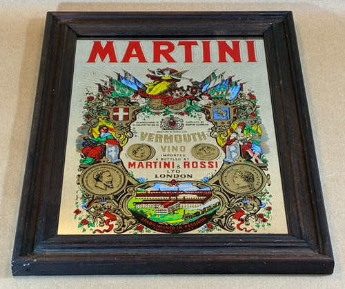 Vintage martini rossi mirror - vintage,