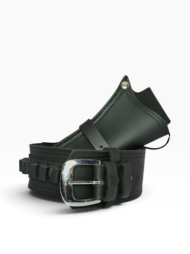 Genuine leather western - , gun