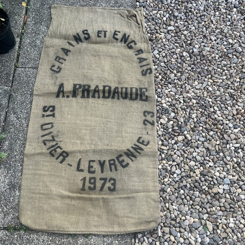 Vintage french hessian grain - french,