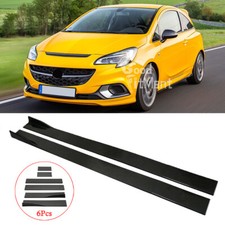 2000mm Side Skirts Rocker Splitter Lip Glossy For Vauxhall Opel Corsa D E VXR