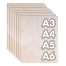 Plywood Sheets | A3 A4 A5 A6 Panel Boards | Natural Birch Wood