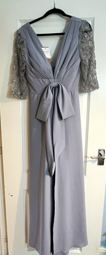 Missacc grey neck jumpsuit - grey, v-neck