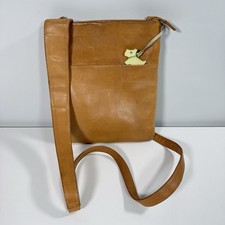 Radley Leather Crossbody Bag Tan with Dog Charm – Vintage 2006