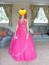 Prom Dress Mori Lee Designer Pink Princess Size Small Medium