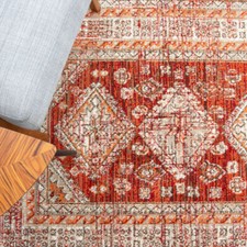 Rust Traditional Rugs Vintage Red Living Room Rug Small Large Rugs Hall Runners