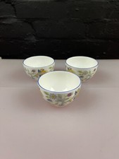 3 x Minton Haddon Hall Blue Bowls Tea Coffee Sugar 8.7 cm Wide 3 Sets Available