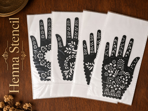 Henna stencil set - stencil, 4
