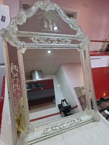 Murano glass mirror - murano, mirror,