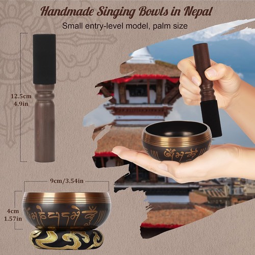 54in tibetan singing bowl - 3.54in,