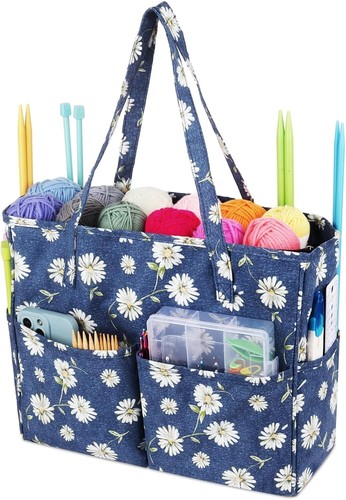 Large knitting project tote - large,