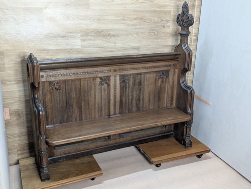 Antique solid oak church - antique,