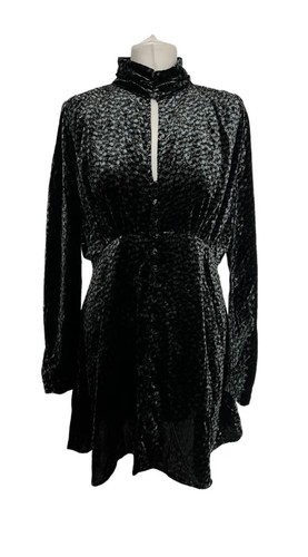Zara black velvet ditsy floral - ditsy,