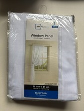 NEW Mainstays Sheer Voile 59'' Width x 84'' Length Window Panel