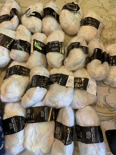 50g balls mohair tweed - x,