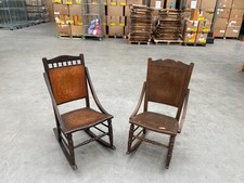 Early 20th Century 1910/1920 Antique Rocking Chairs Victorian Oak Beech Preloved
