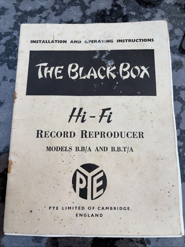 Pye black box b t - black, b.b.t/a
