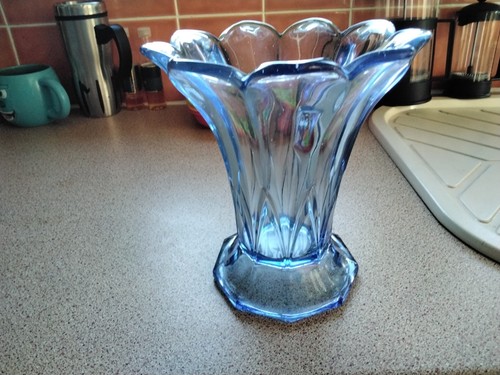 Vintage art deco vase blue - art, vase.blue
