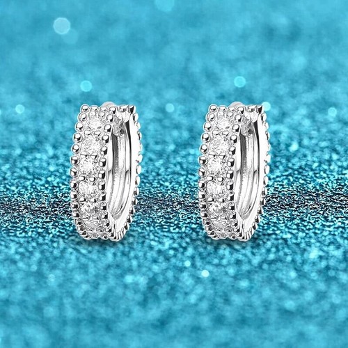 14ct hoop earrings white - 0.14ct,