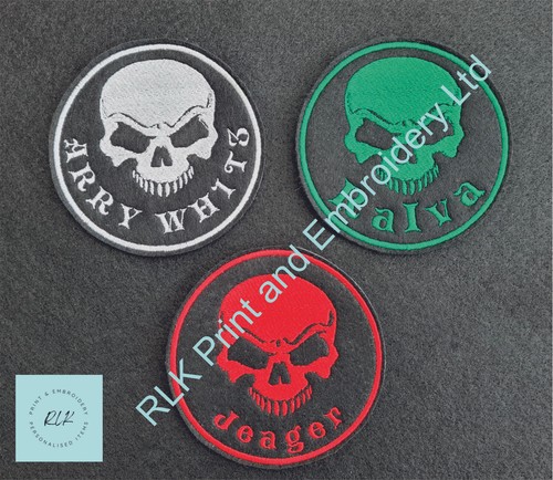 Personalised embroidered skull - personalised,