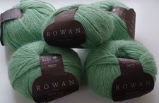 5 X 50G BALLS ROWAN KID CLASSIC 70% WOOL 22% MOHAIR 6 summer green same batch 