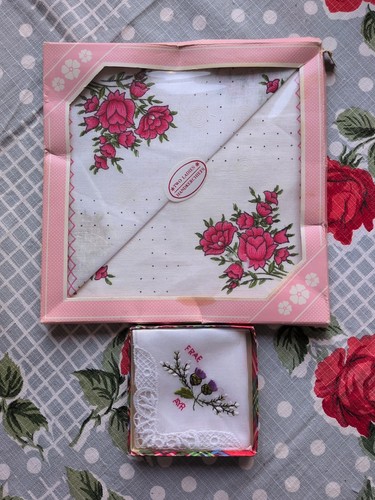 Vintage ladies handkerchiefs - ladies,