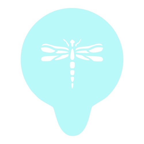 Dragonfly coffee stencil - dragonfly,