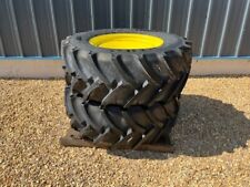 x2 NEW Mitas AC65 480/65 R28 tyres on 8 stud John Deere rims