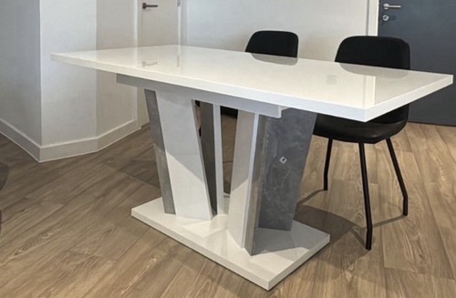 Modern gloss white grey - gloss, &