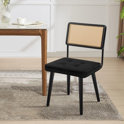 Wooden rattan dining chairs - wooden,
