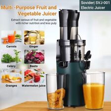 Electric Juicer Machine Juice Fruit Squeezer Slow Masticating Brush Pulp Cup UK
