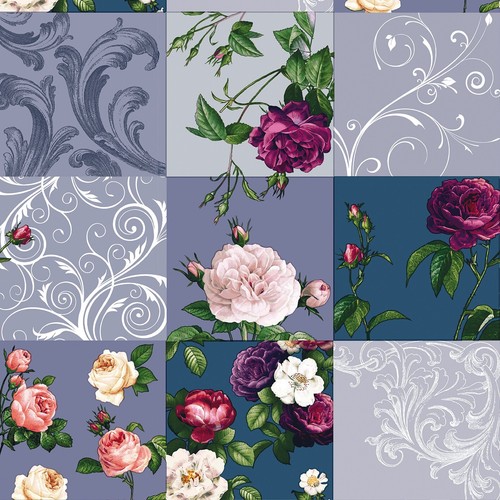 Pvc wipe clean tablecloth blue - wipe,