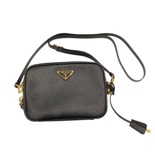 Prada camera bag black leather - camera,