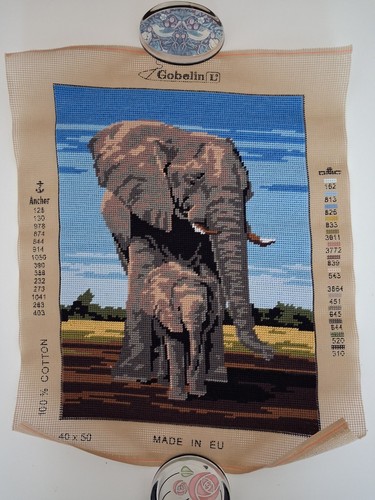 Vintage hand stitched gobelin - vintage, hand-stitched