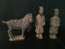 2x terricotta  warrior Figure Statue Soldiers & horse 6.5"