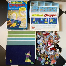 Vintage Glo Friends Worms Fuzzy Felt Clingy Pics Rare Bundle 1986 Hasbro